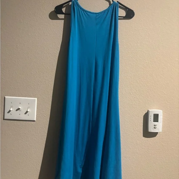 24seven Comfort Apparel Sleeveless Fit and Flare Skater Dress Sapphire Medium - Picture 7 of 10